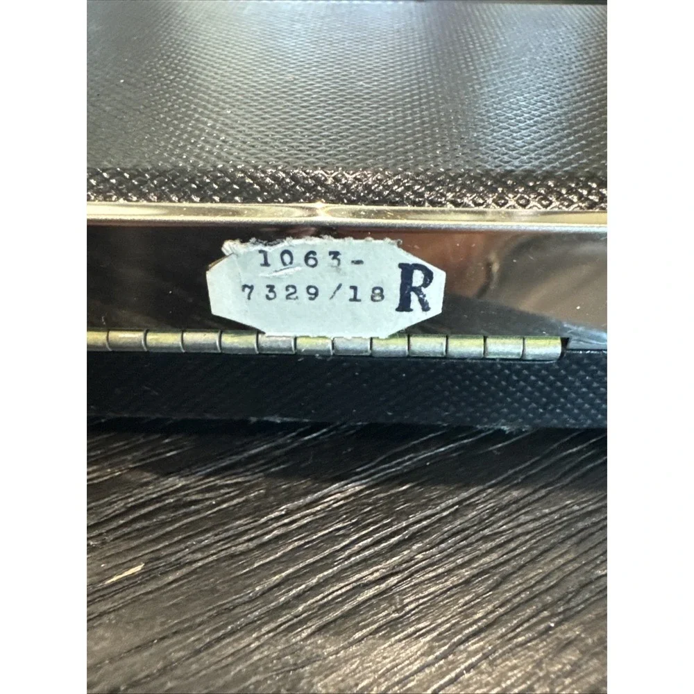 R Monogram Initial Letter Vintage SWANK Cuff Links & Tie Bar Clip Silver‎ Tone